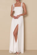 Flowering Girl Women Radiant Romance White Tie-Strap Maxi Dress