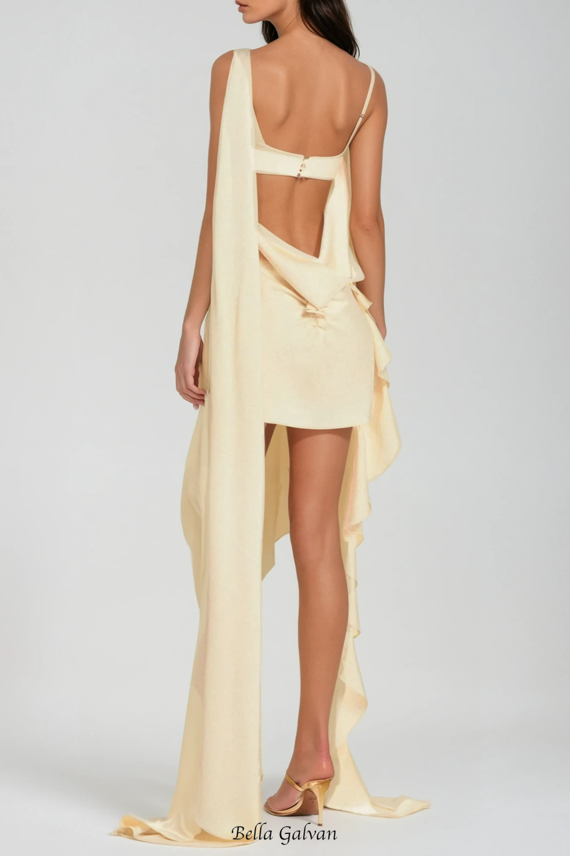 Teada Cutout Drape Mini Dress