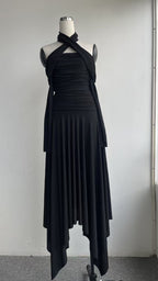 Silouh Long Sleeve Midi Dress