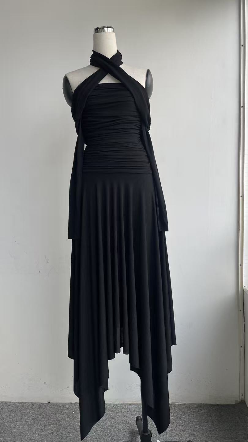 Silouh Long Sleeve Midi Dress