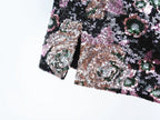 Flowering Girl Women dusty rose multi sequin floral print mini dress