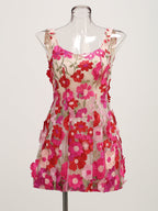 Flowering Girl Women Floral Mini Dress