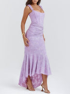 Blue bell floral maxi dress