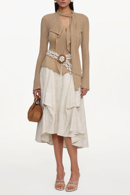 Kezia Woven Top And Skirt Set