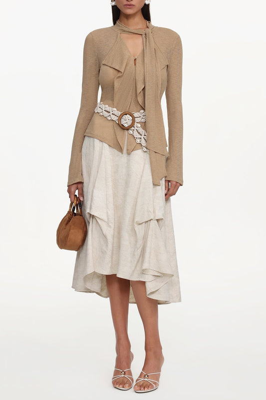 Kezia Woven Top And Skirt Set
