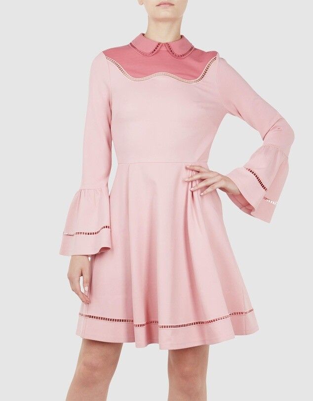 Flowering Girl Women skater mini dress in pink