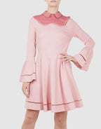 Flowering Girl Women skater mini dress in pink