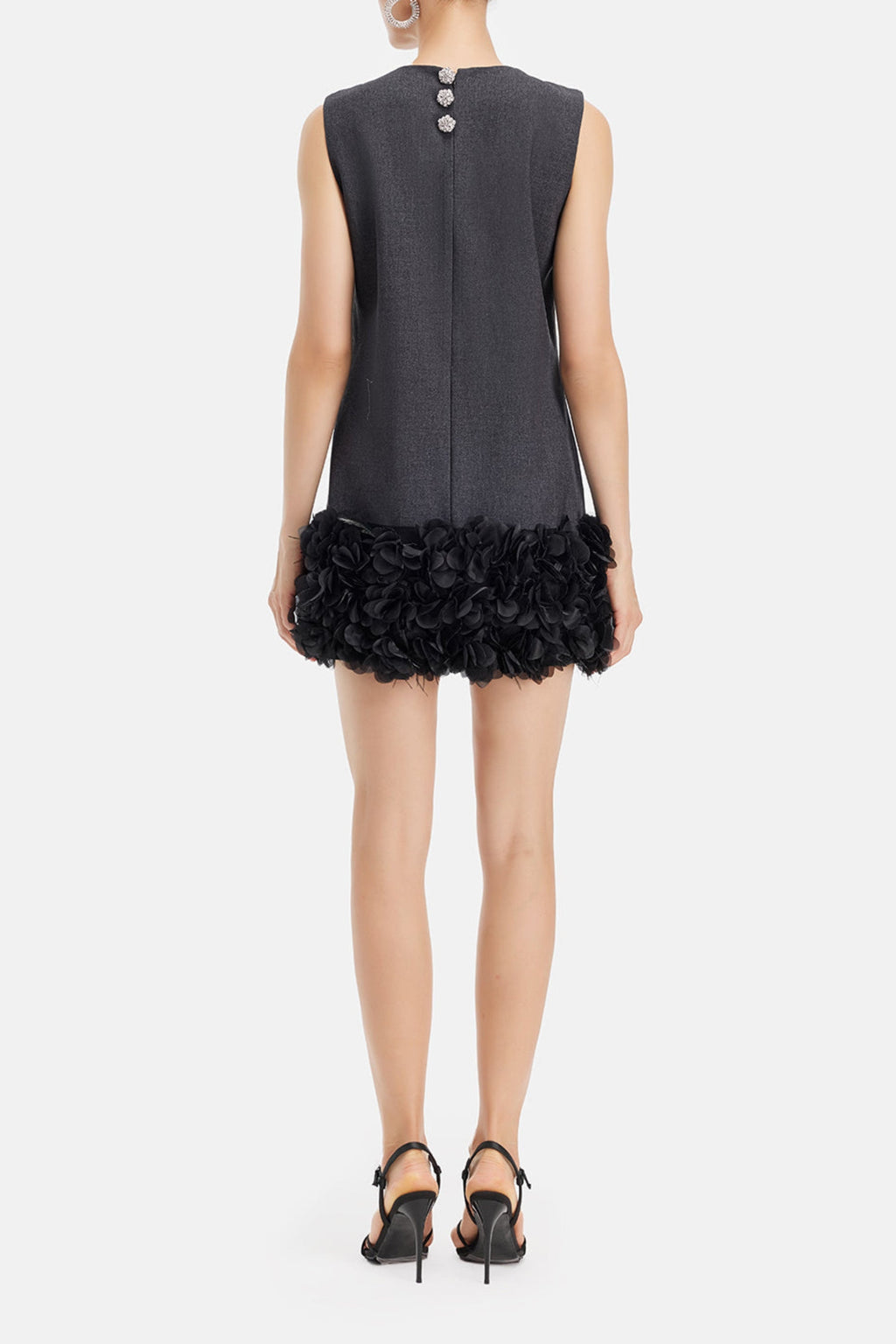 Flowering Girl Women Handcrafted Beaded Petal Shift Dress