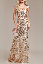 Flowering Girl Women Arzilla Sequin Gown In Gold