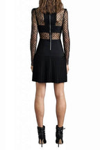 Flowering Girl Women Gabriella Spot Lace Mini Dress - Black
