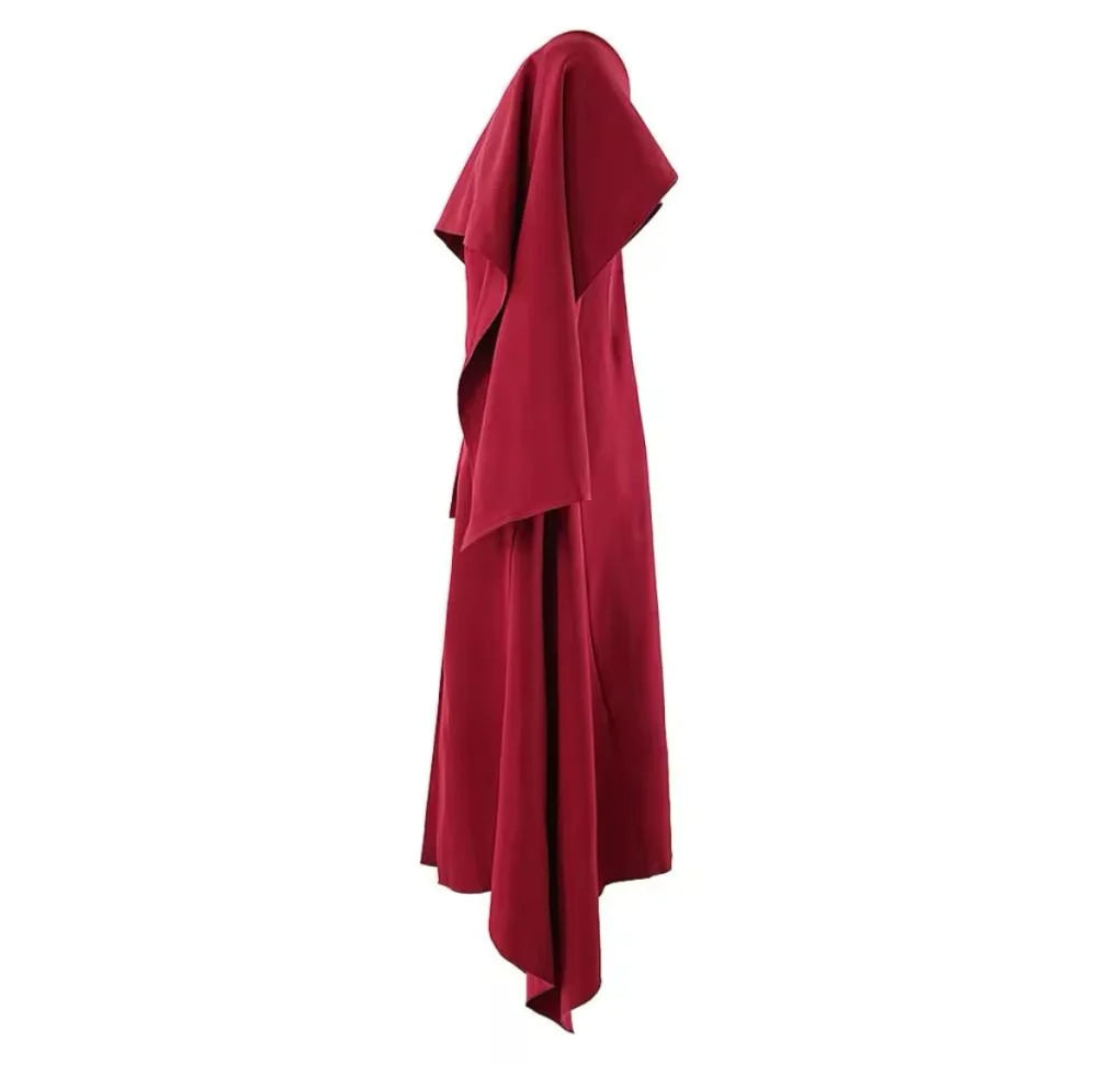 Flowering Girl Women zenobia shawl slit maxi dress in red