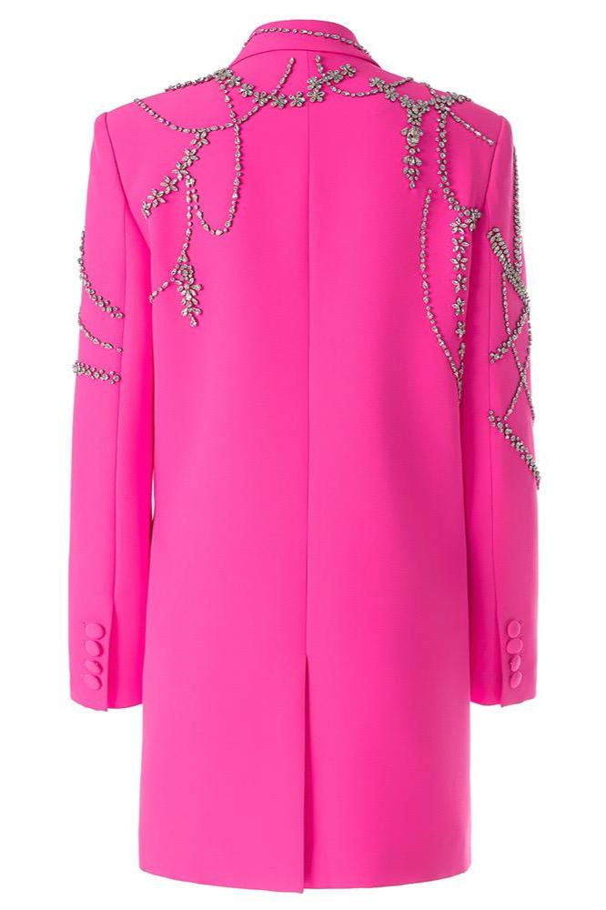 Flowering Girl Women Jessica Bara Sonya Crystal Blazer Mini Dress
