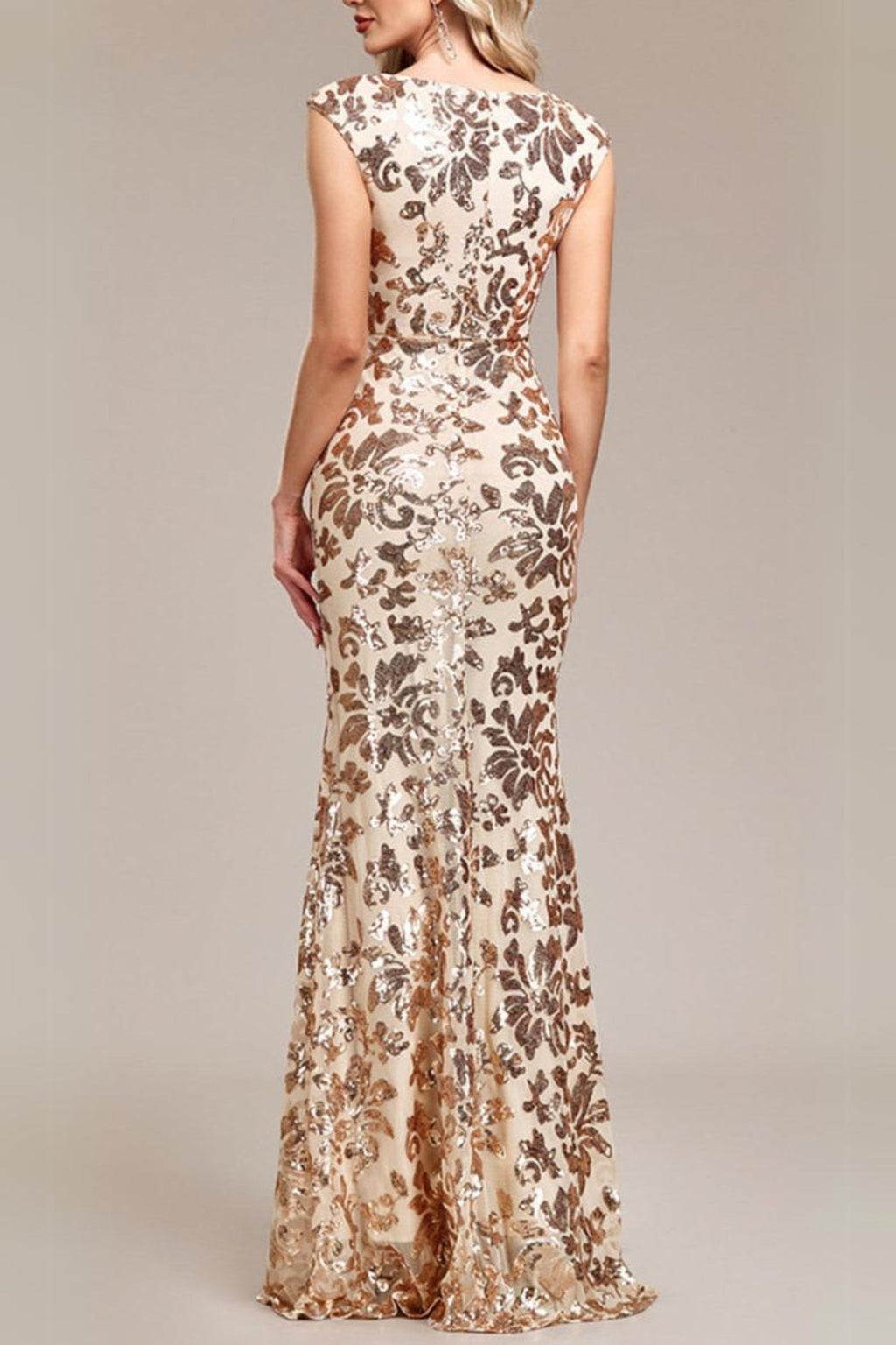Flowering Girl Women Arzilla Sequin Gown In Gold
