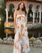 Flowering Girl Women joanna Floral Halter Backless Split Maxi Dress
