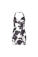 Flowering Girl Women Tabitha Two-Tone Floral-Print Leather Mini Dress