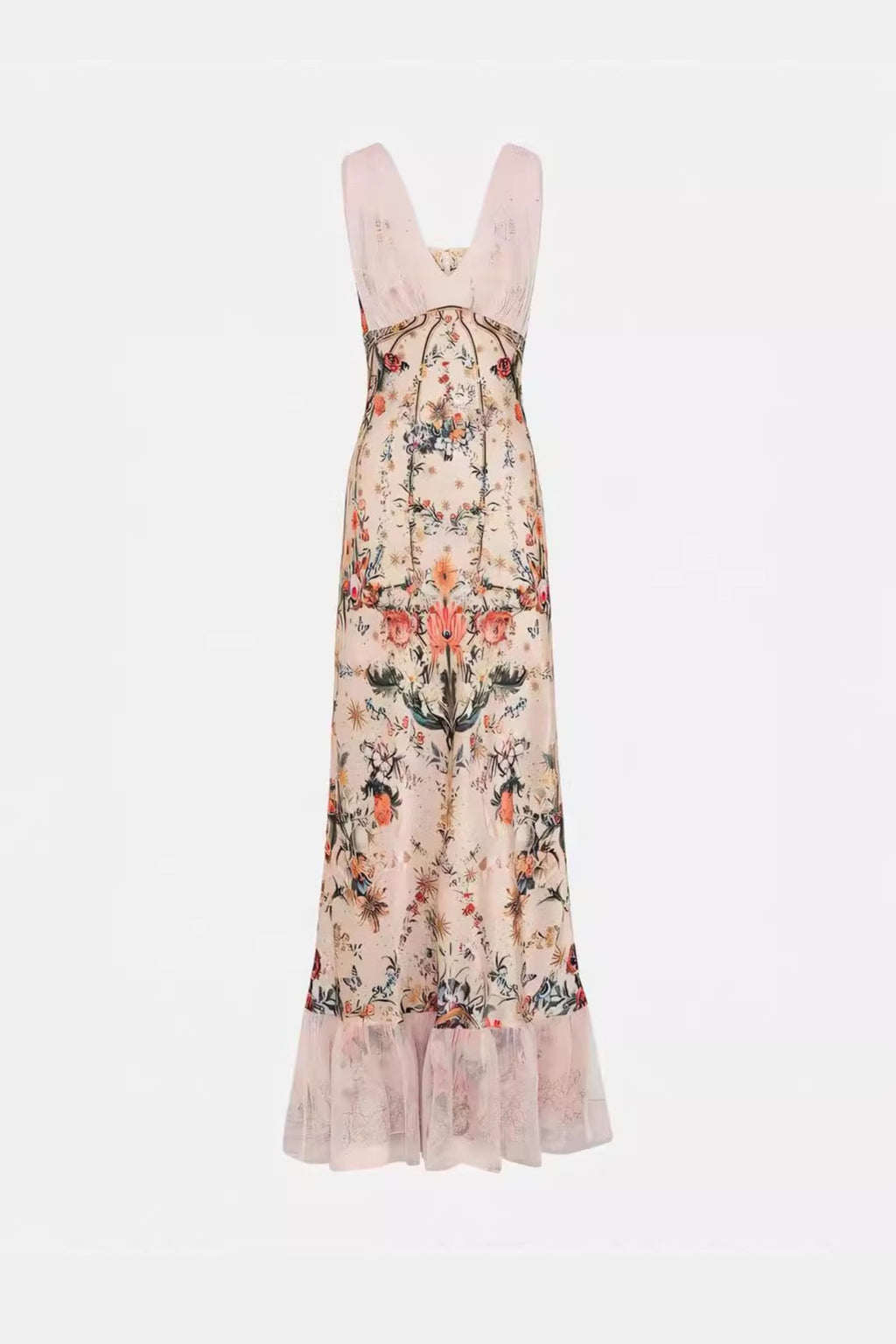 Flowering Girl Women Floral Mermaid Sleeveless Maxi Dresses