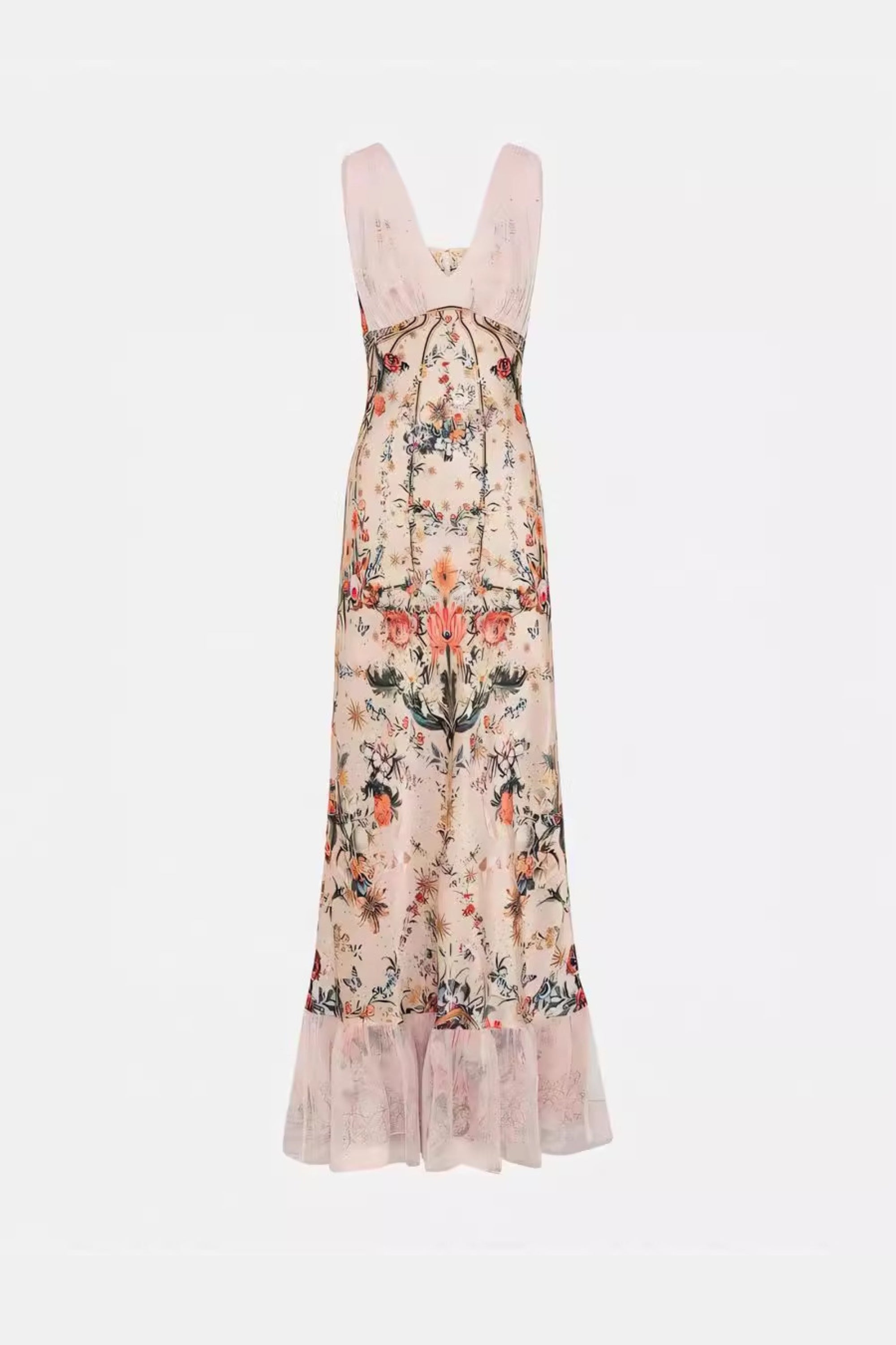 Flowering Girl Women Floral Mermaid Sleeveless Maxi Dresses