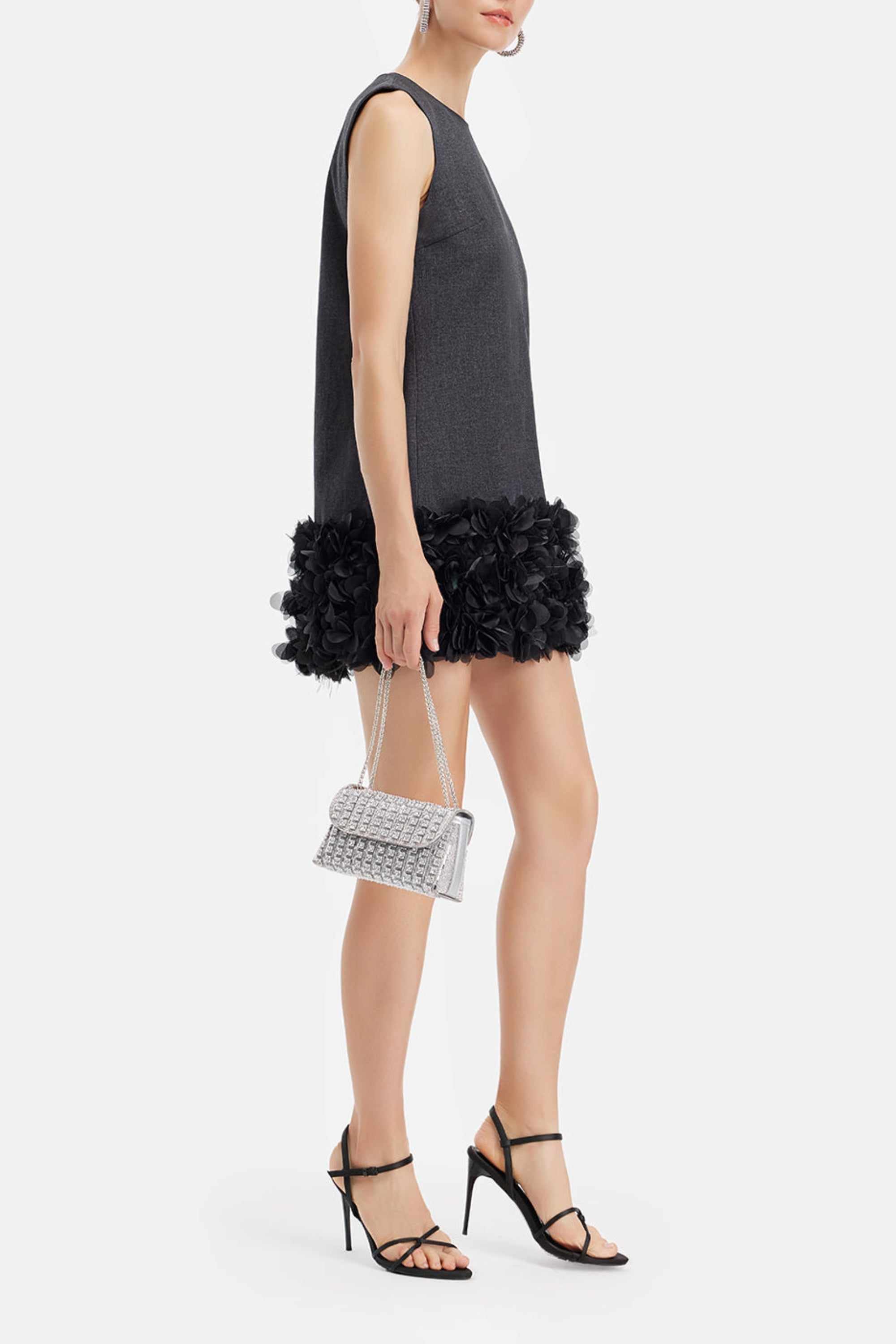 Handcrafted Beaded Petal Shift Dress