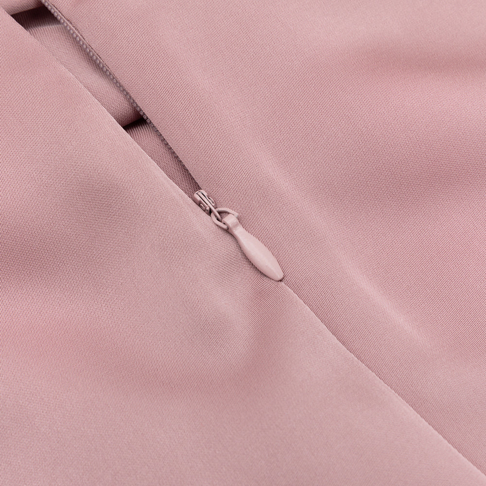 Flowering Girl Women off-shoulder crystal detail satin maxi dress in pink