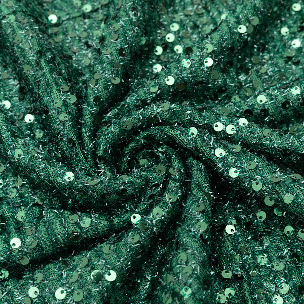 Flowering Girl Women Asymmetric sequin cut out maxi dress in green