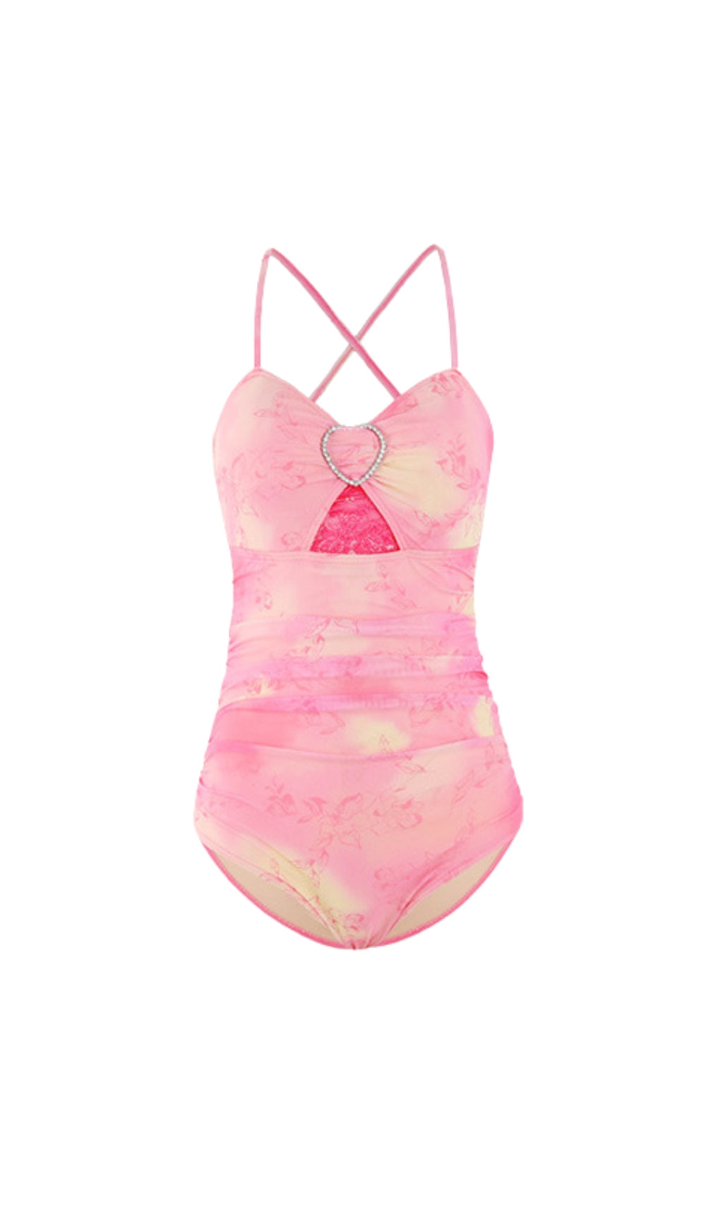 Flowering Girl Women Duy Pink One-Piece Swimsuit
