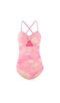 Flowering Girl Women Duy Pink One-Piece Swimsuit