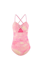 Flowering Girl Women Duy Pink One-Piece Swimsuit