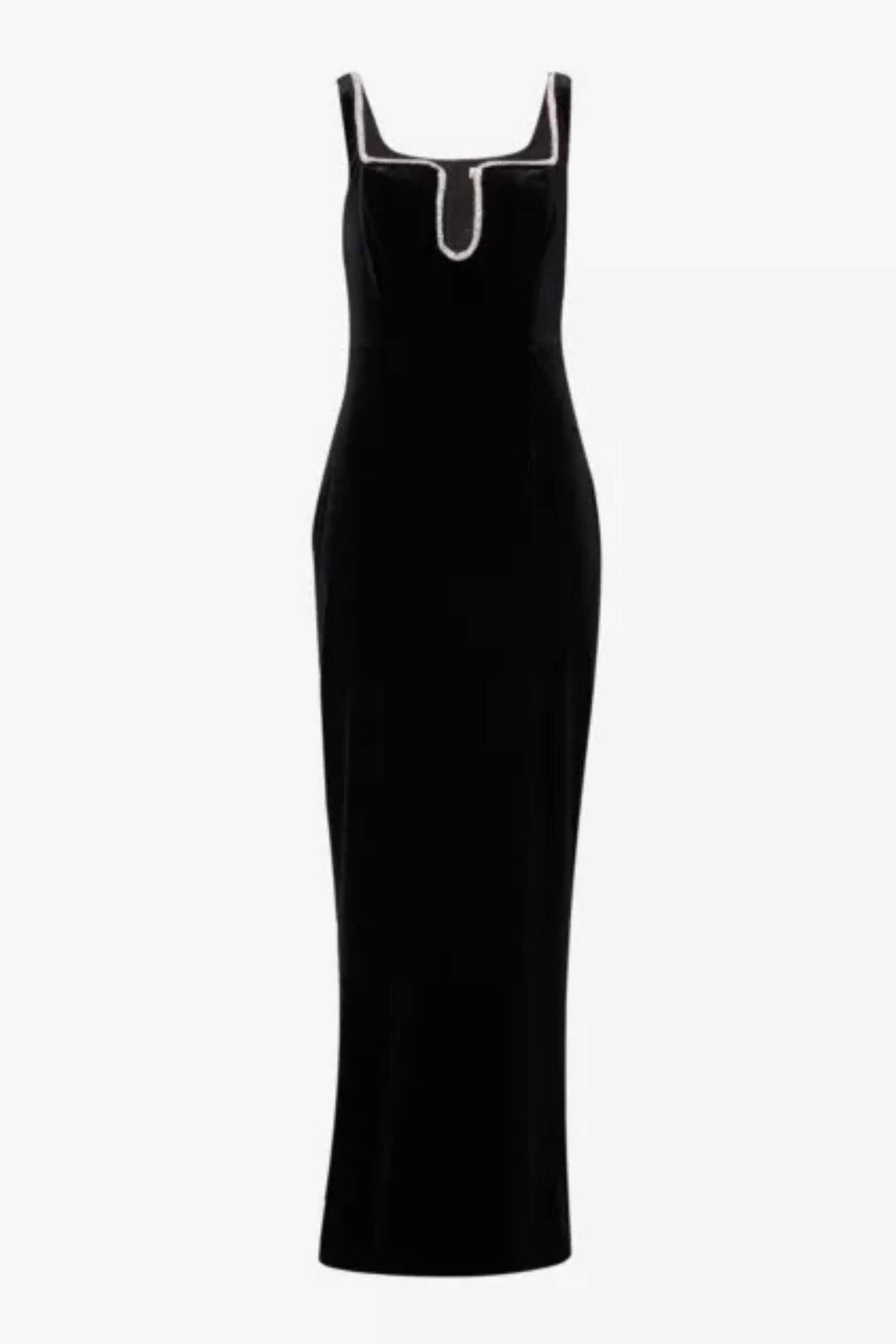 Flowering Girl Women Crystal-Embellished Velvet Maxi Dress