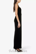 Flowering Girl Women Crystal-embellished velvet maxi dress