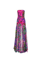 Flowering Girl Women Floral-Print Silk Chiffon Maxi Dress In Red