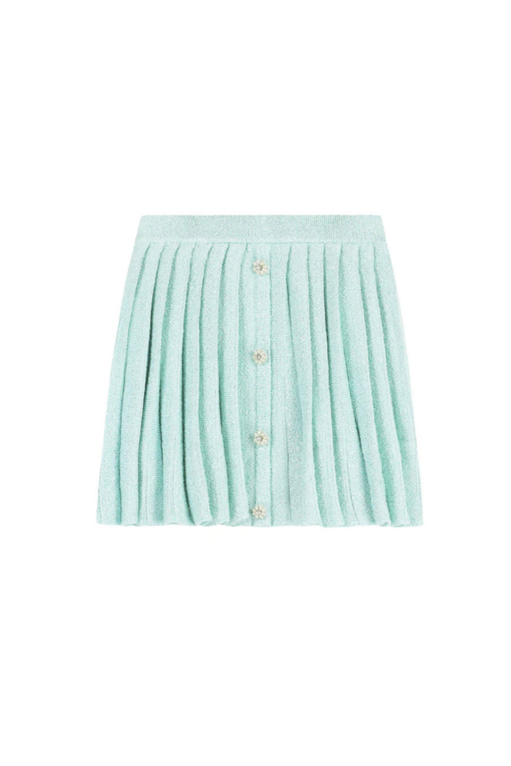 Flowering Girl Women Mint Sequin Knit Skirt
