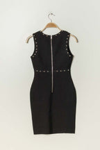 Flowering Girl Women Embellished Bandage Midi Dresses In Black