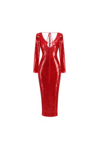 Flowering Girl Women Sequin Bandage Maxi Dress In Red