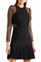 Flowering Girl Women Gabriella Spot Lace Mini Dress - Black
