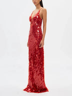 Misha Sapphire Sequin Maxi