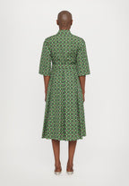 Flowering Girl Women Varenna Cotton Shirt Dress - Green