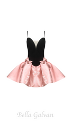 Flowering Girl Women valerie two-tone bowquette mini dress