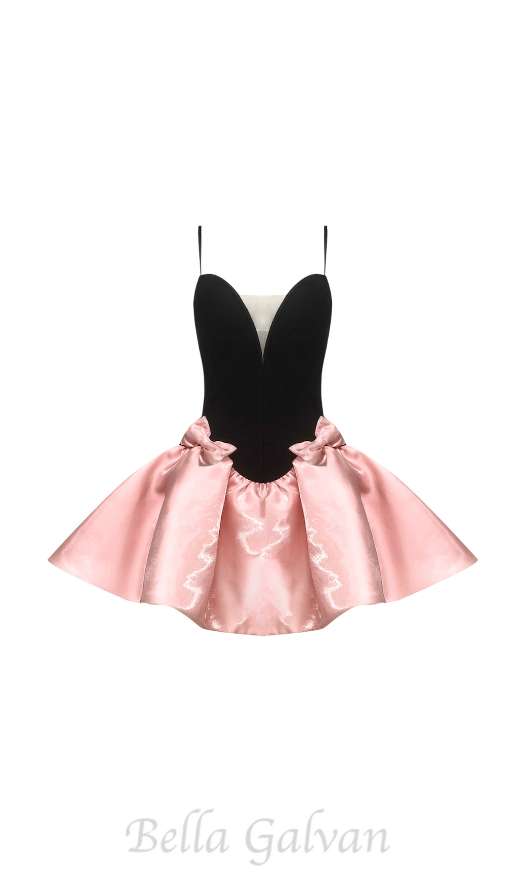 valerie two-tone bowquette mini dress