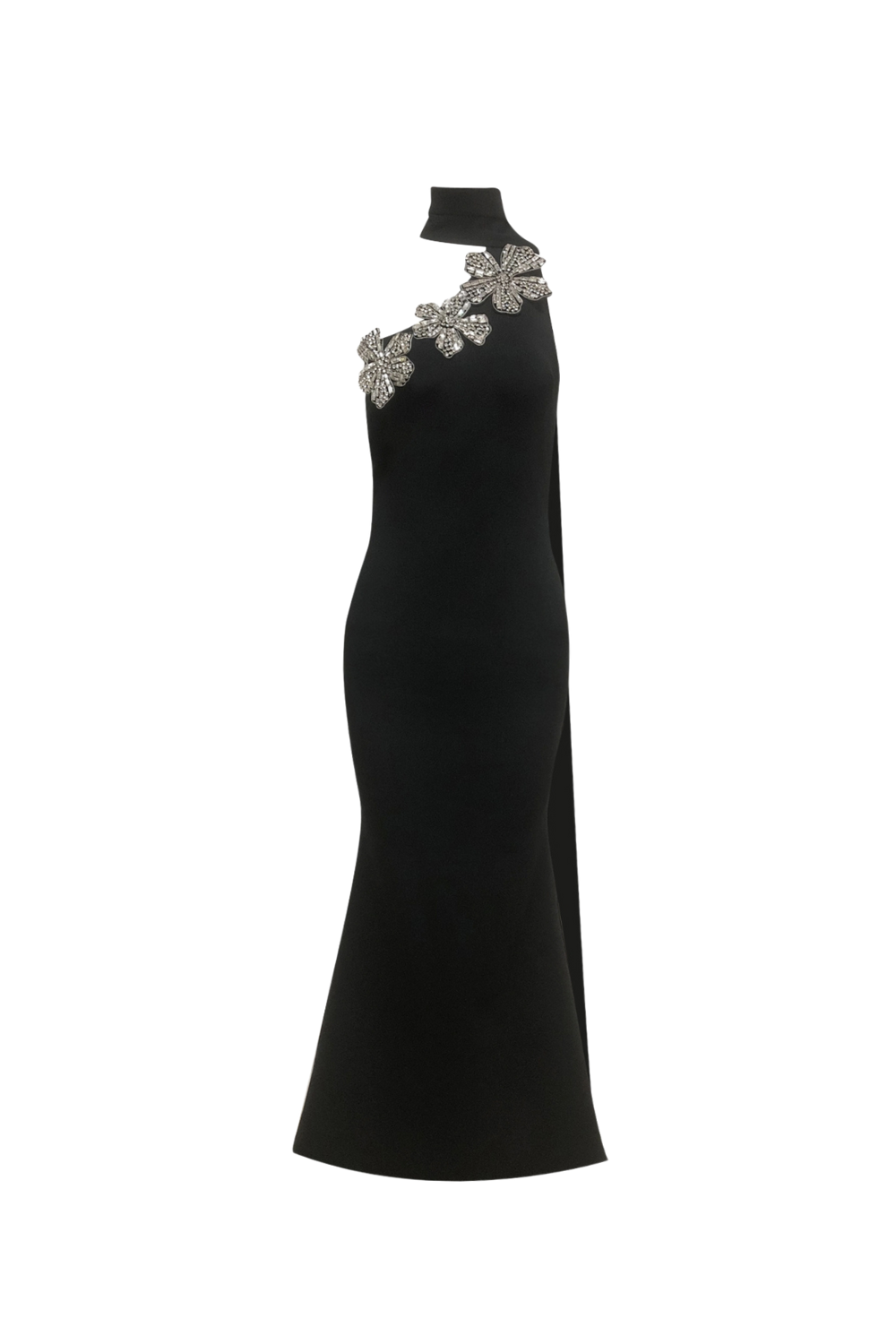 Flowering Girl Women Emily Diamond Flower Bandage Maxi Dress in Black