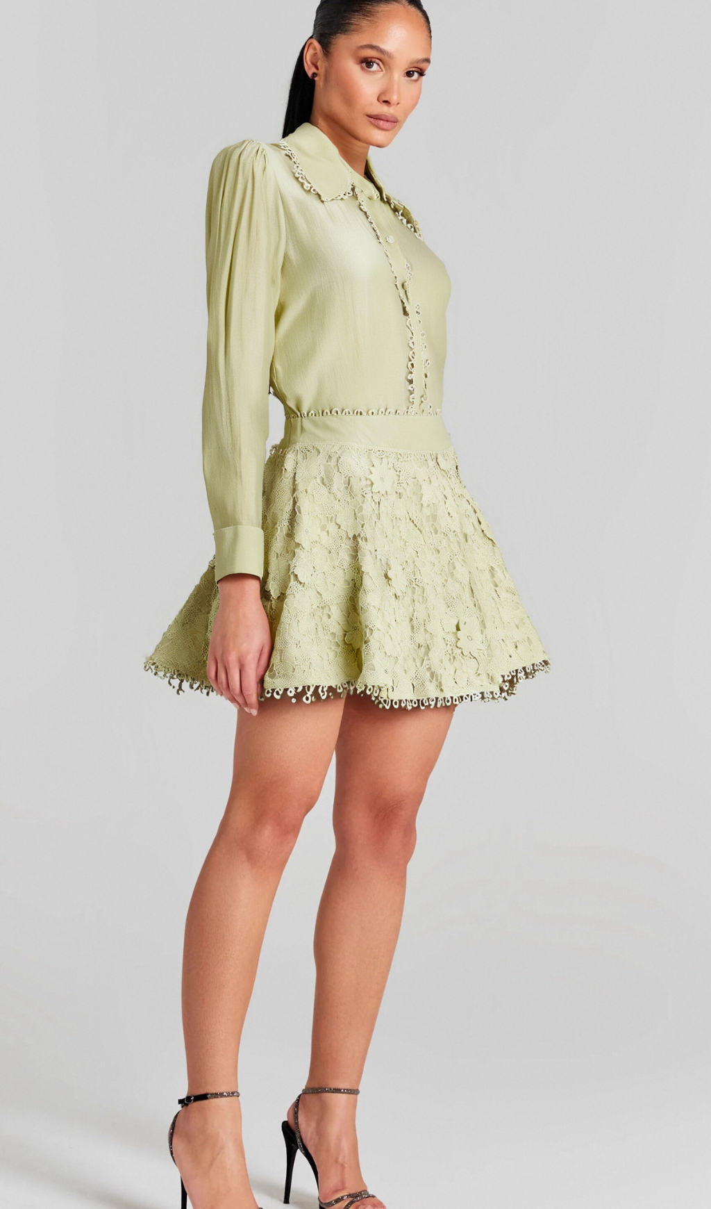 Flowering Girl Women Hélène floral embroidered shirt & skirt matching set