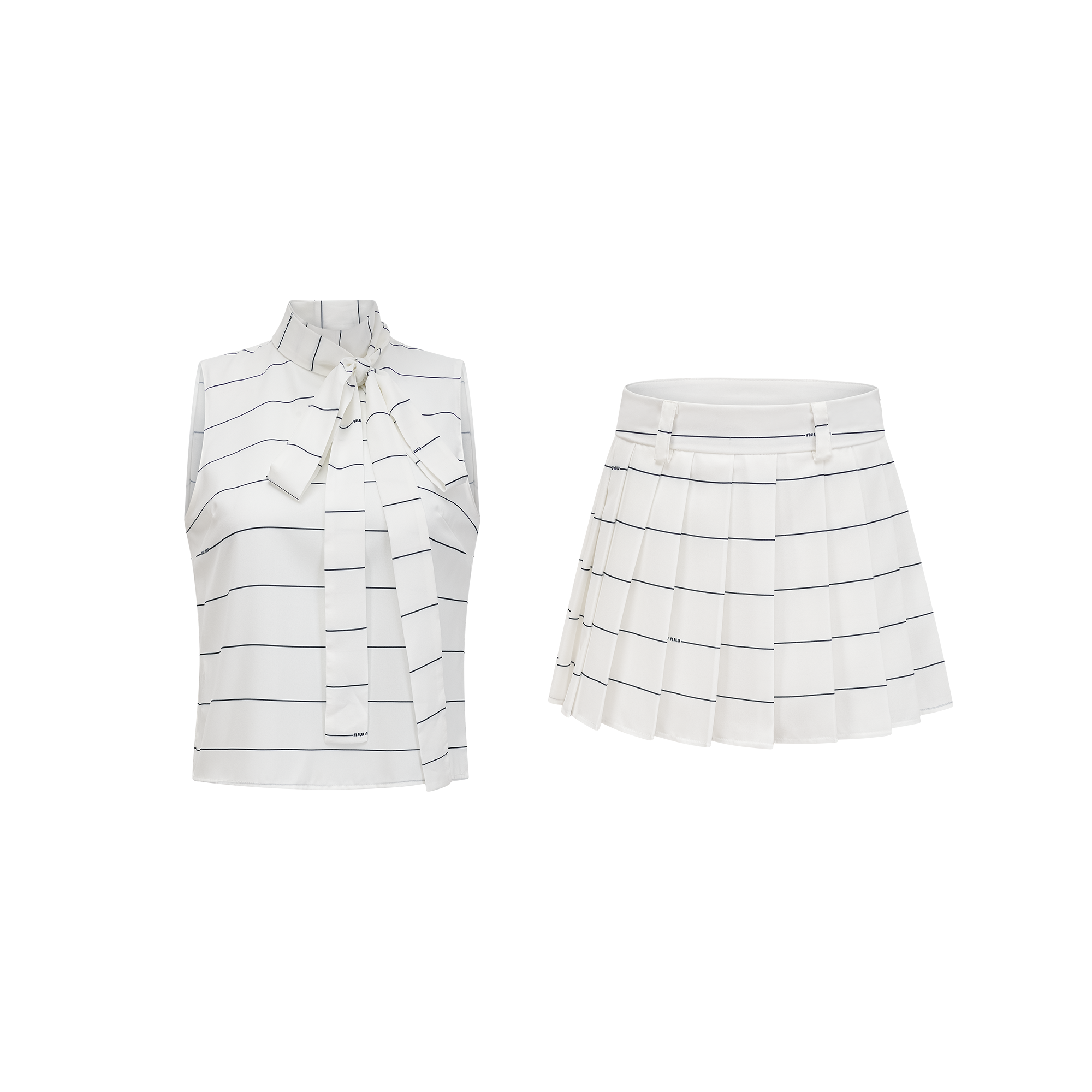Flowering Girl Women Angélique Striped Top & Skirt Matching Set