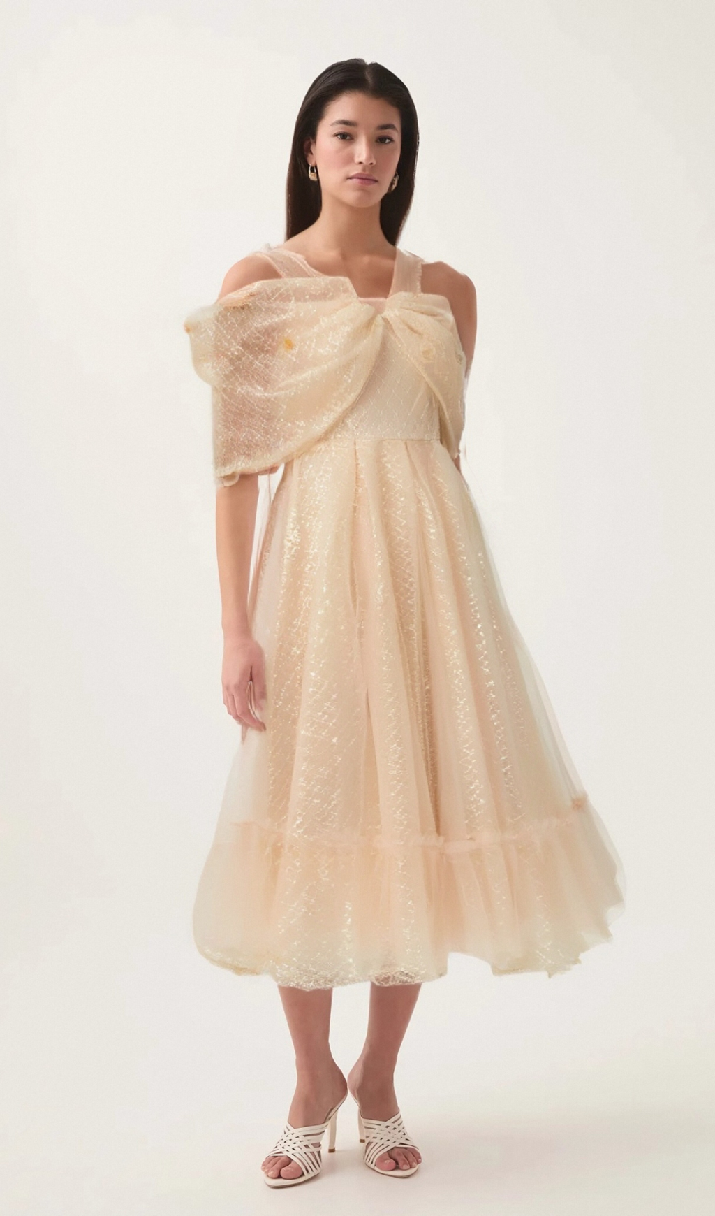 Flowering Girl Women Danielle sequined tulle midi dress