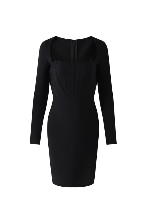 Flowering Girl Women alexandra bodycon bandage mini dress in black
