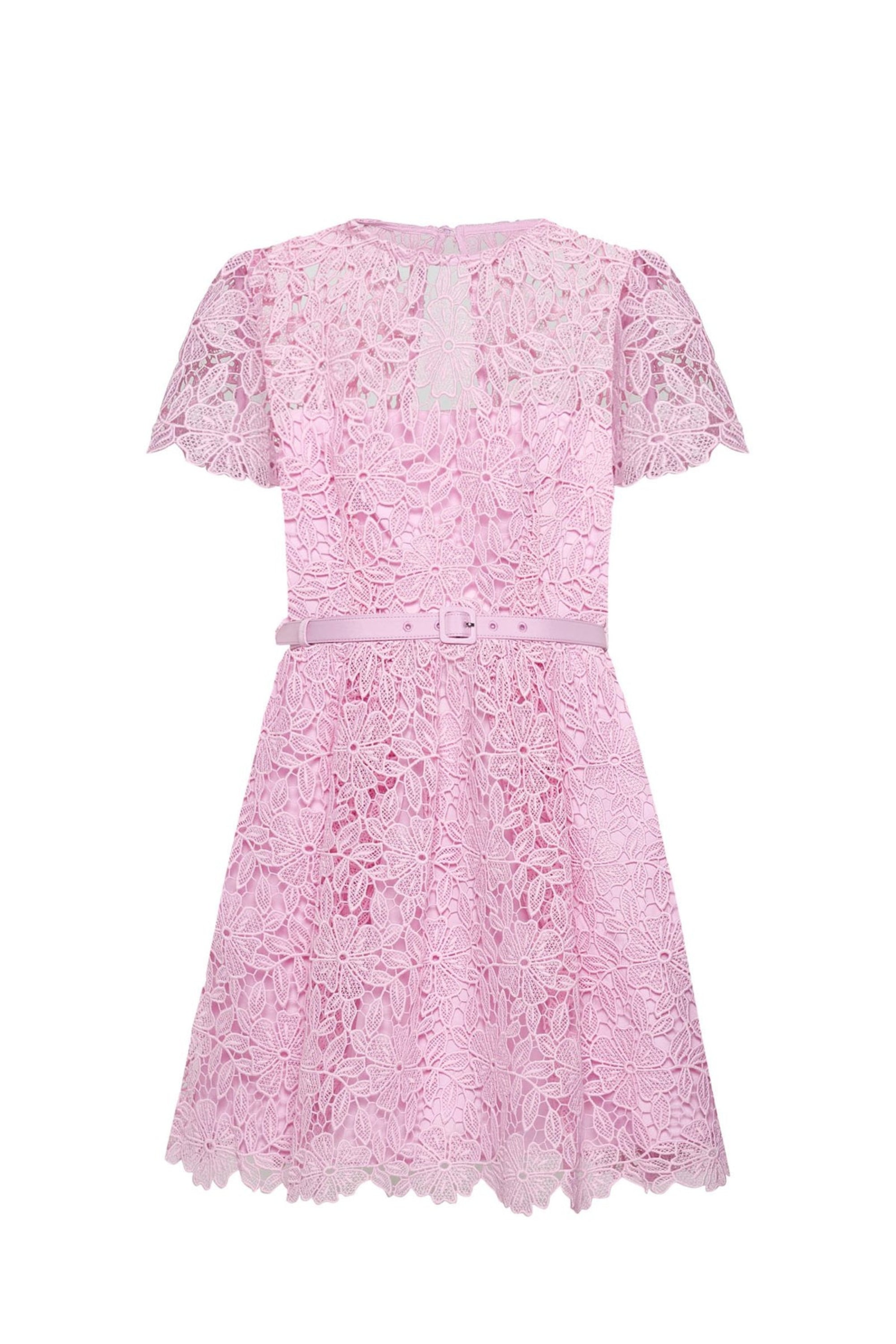 Flowering Girl Women Lace Mini Dress In Pink