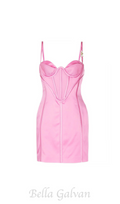 Flowering Girl Women Acetate-blend satin mini dress in pink