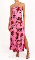 Flowering Girl Women bryden strapless maxi dress in rose pink