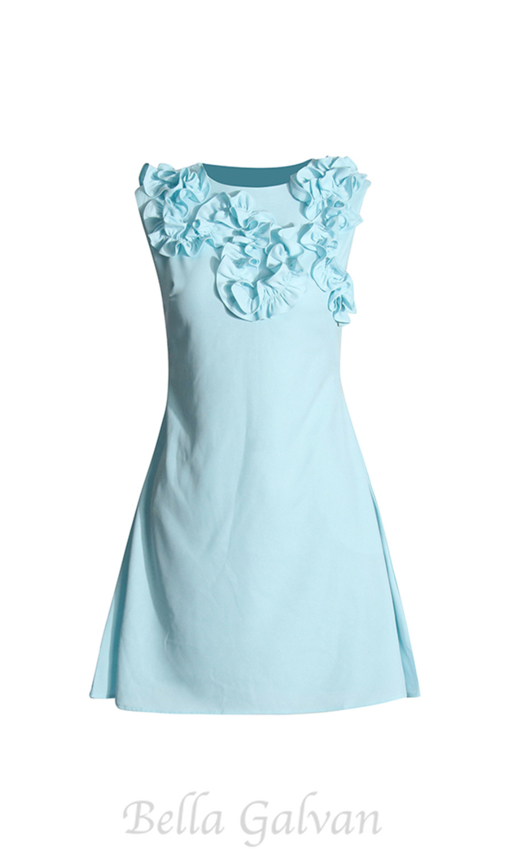 Flowering Girl Women floral embellished a-line mini dress in blue