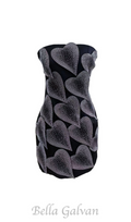Flowering Girl Women crystal leaf embellished mini dress in black
