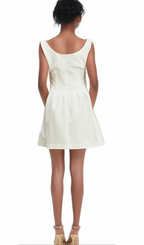 Flowering Girl Women Flavia white crystal-embellished mini dress