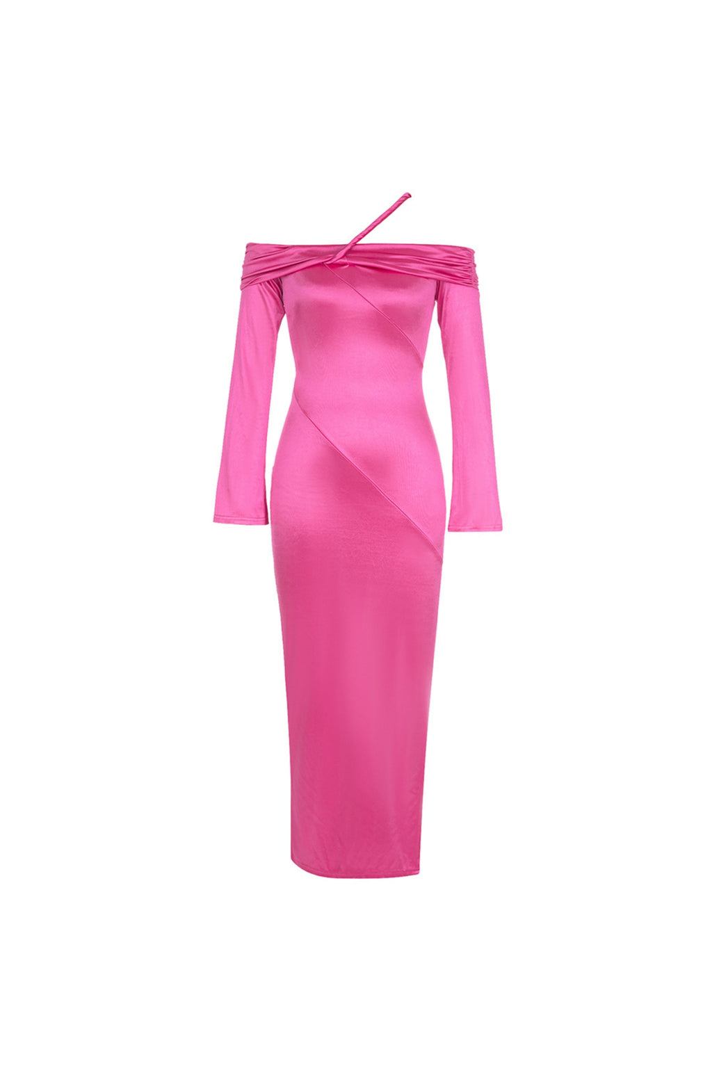 Flowering Girl Women Stain Split Maxi Dress In Pink